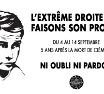 "L’extrême droite tue, faisons son procès" du 4 au 14 septembre 2018