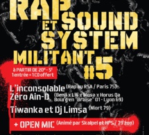 Soirée "Rap &amp; Sound System militant #5" le 23 février 2019 à Melle (79)