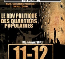 Programme du Forum Social des Quartiers Populaires à Saint-Denis les 11 et 12 novembre