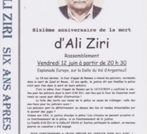 6ème anniversaire de la mort d’Ali Ziri