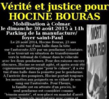 Vérité et justice pour Hocine Bouras, mobilisation le 30 août 2015 à Colmar