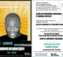 Commémoration pour Lamine Dieng le 18 juin 2016 à Paris